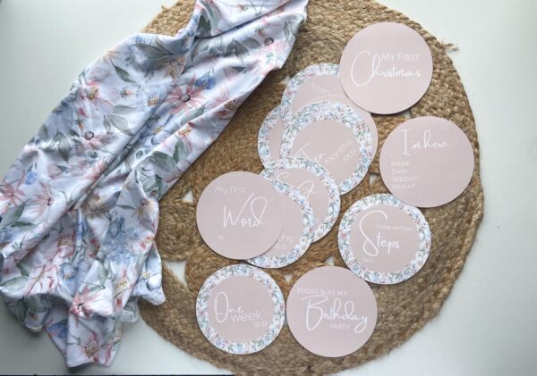 Milestone Disks | Spring Floral