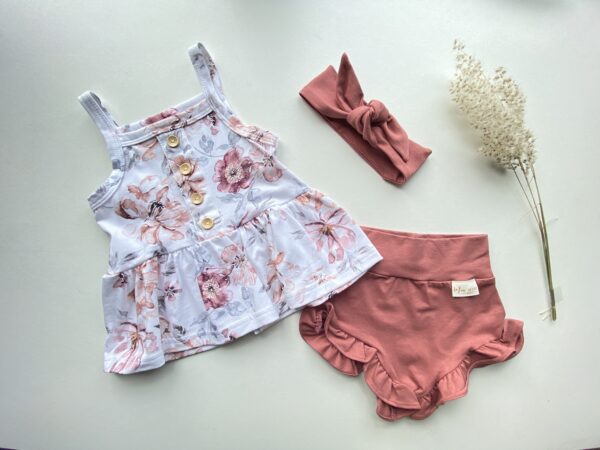 Toddler Tank Tops | Burgundy Rose - Image 2