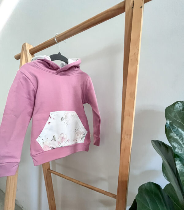 Hoodie | Pink & Pink Rose