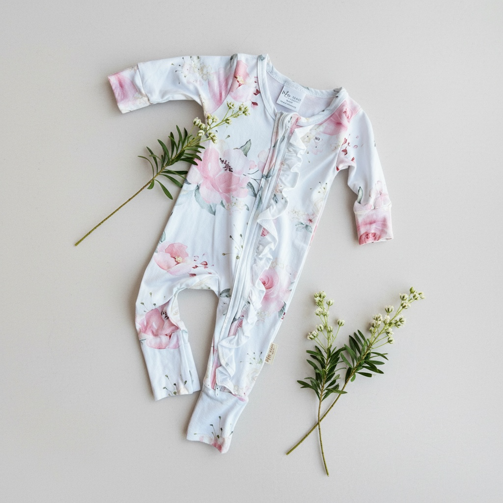 Swaddle & Babygrow Deal | Pink Rose - Image 4