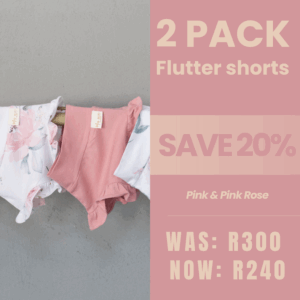 Flutter short 2 Pack Pack | Dusty Pink & Pink Rose