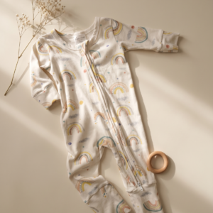2 way Zipper Babygrow | Blue Rainbow